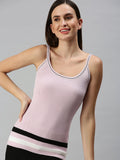 Women's Lavender Striped A-Line Dress