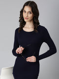 Women's Navy Blue Bodycon Mini Dress