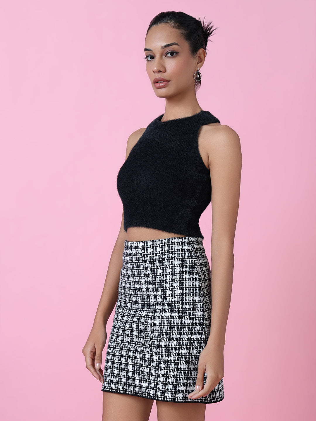 Women's Black Crochet Top