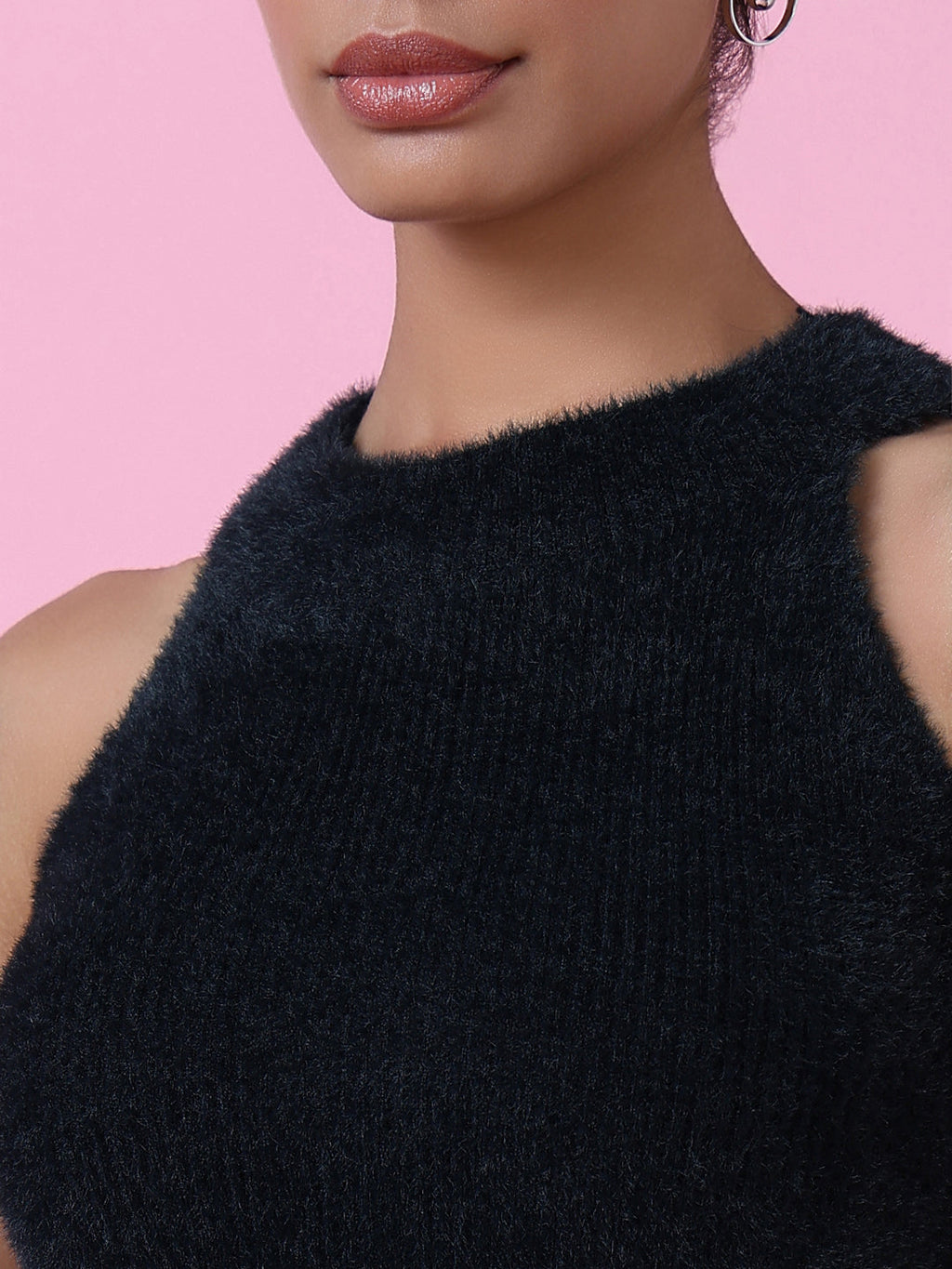 Women's Black Crochet Top