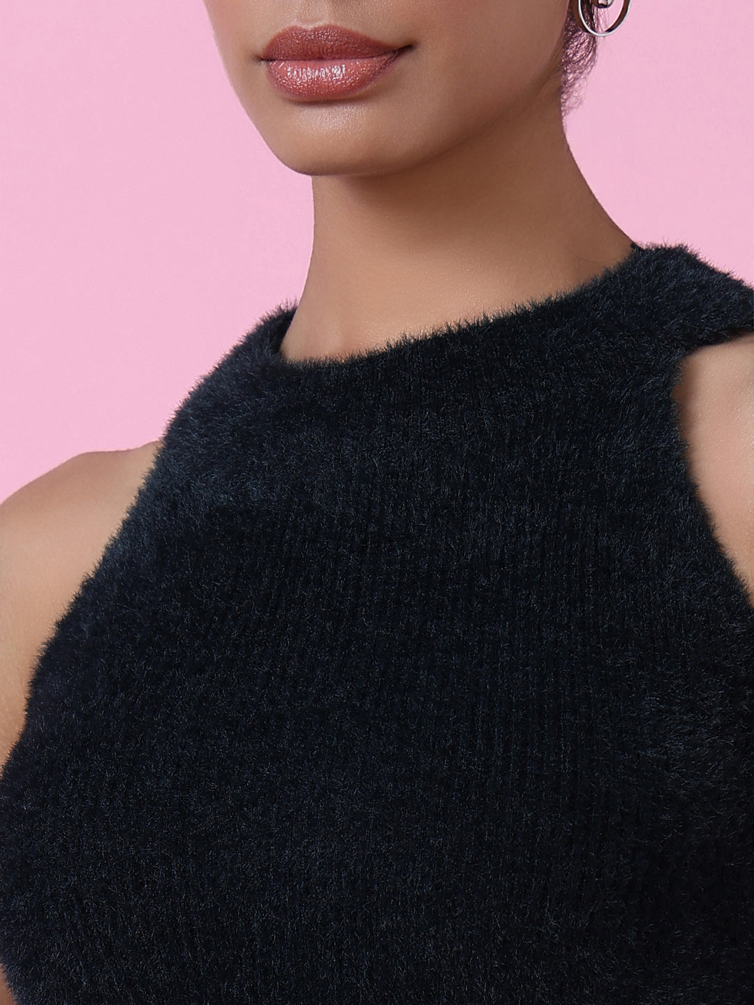 Women's Black Crochet Top