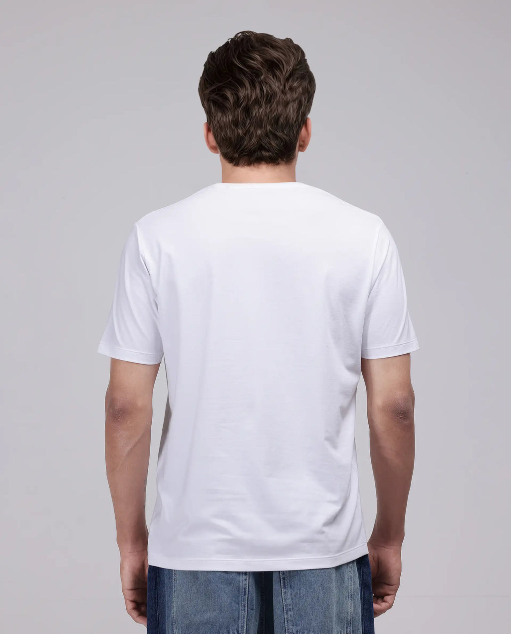 Rare Rabbit Men's Toid White Cotton Blend Graphic Print Regular Fit Half Sleeve Crew Neck T-Shirt