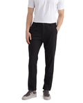 Rare Rabbit Men's Travel-26 Dark Brown Polyester Blend Plain Regular Fit Trouser