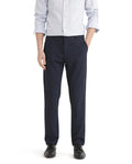 Rare Rabbit Men's Travel 26 Navy Polyester Blend Plain Regular Fit Trouser