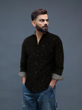 Dots & Dashes Black AOP Shirt