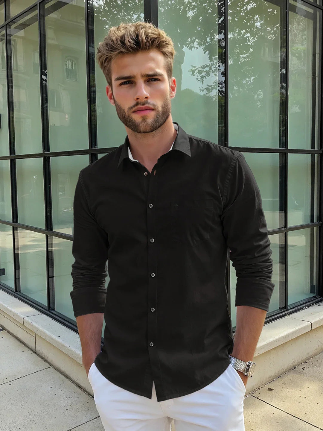 Solid Premium Cotton Shirt