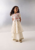 Utsa Kids Off-White Floral Embroidered Ethnic Set - (2-8yrs)