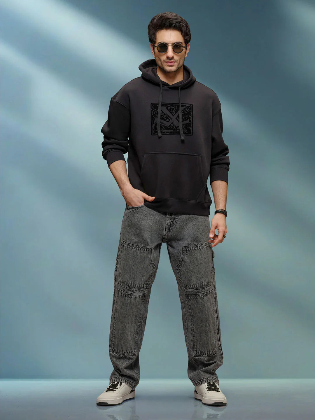 Men's Loose Fit Carpenter Cargo Jeans | Grey