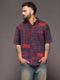 Patchwork Printed AOP Shirt | Red