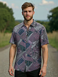 AOP Fluid Light Weight Viscose Shirt | Grey