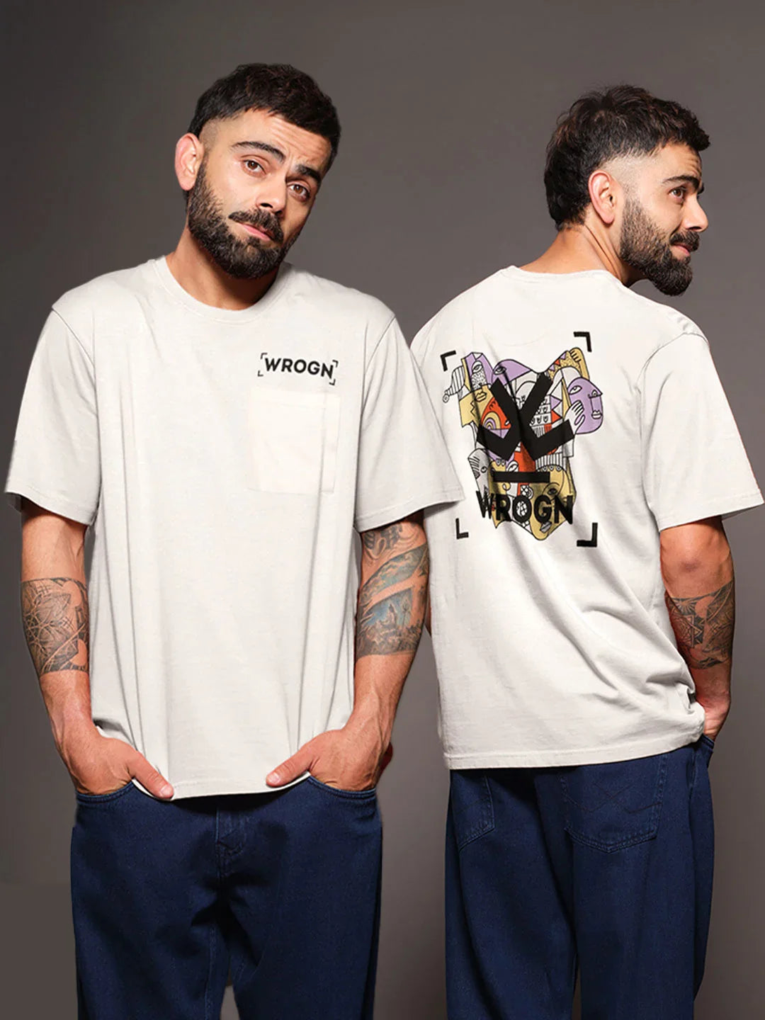 Heavy GSM Back Printed T-Shirt | Off White