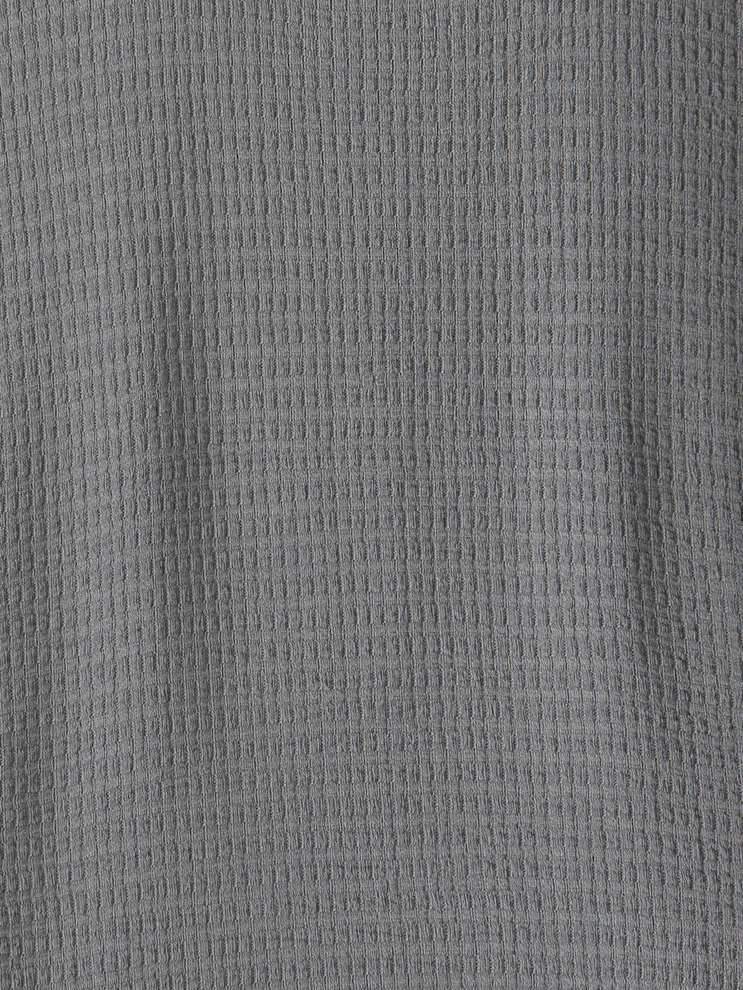 Honeycomb Textured Knit Crew Neck Pullover In Oversized Fit  |  Grey