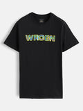 Holographic Transfer Brand Carrier Crew Neck T-Shirt  |  Black