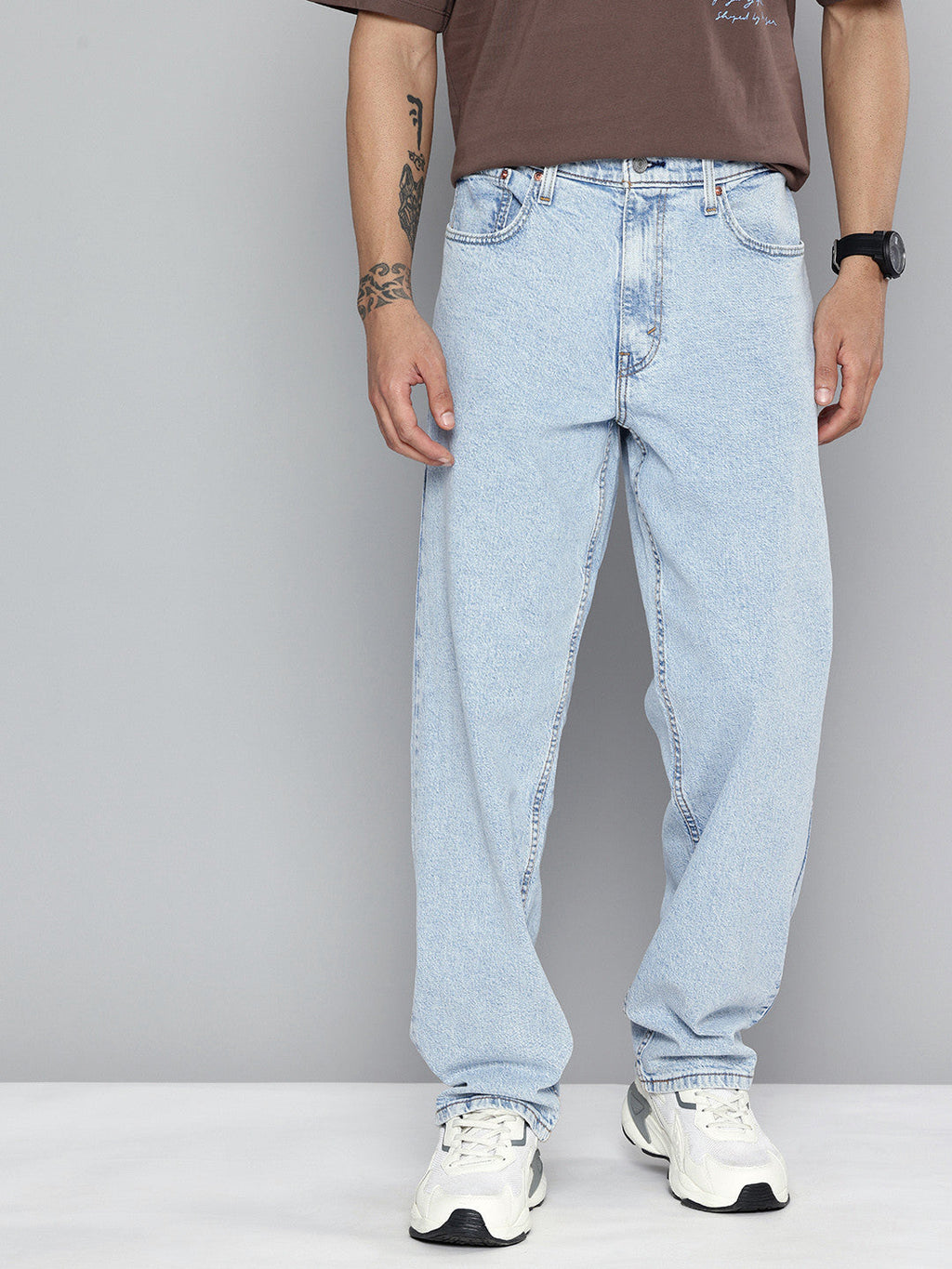 Men's 568 Light Indigo Loose Fit Mid Rise Jeans