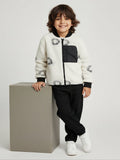 HOP Kids Off-White Animal Design Fleece Jacket