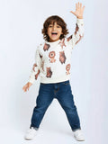 HOP Kids Off-White Animal Printed Cotton-Blend Sweatshirt