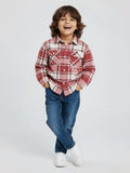 HOP Kids Red Checkered Cotton Shirt