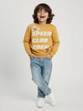 HOP Kids Yellow Typographic Cotton-Blend Sweatshirt