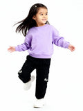 HOP Kids Black Cargo-Style High-Rise Trousers