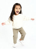 HOP Kids Light Olive Paperbag-Waist Corduroy Trousers