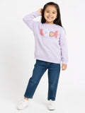 HOP Kids Lilac Embroidered Cotton-Blend Sweatshirt