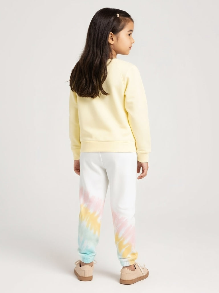 HOP Kids Off-White Tie-Dye High-Rise Cotton-Blend Joggers
