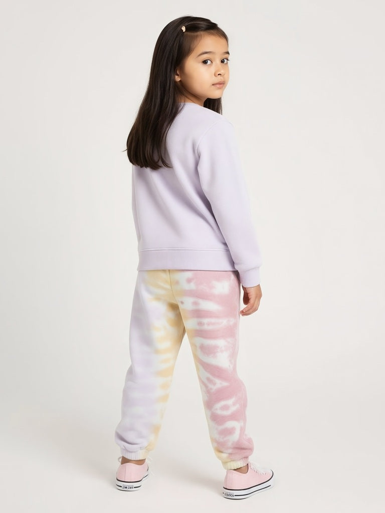 HOP Kids Multicolour Tie-Dye High-Rise Cotton-Blend Joggers