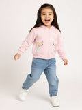 HOP Kids Pink Animal Design Cotton-Blend Hoodie