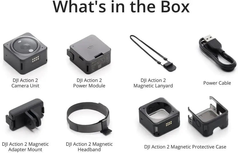 dji Action 2 Power Combo (128 GB) Sports and Action Camera  (Black, 12 MP)