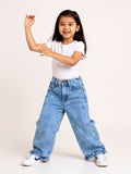 HOP Kids Light Blue Straight-Fit High-Rise Jeans
