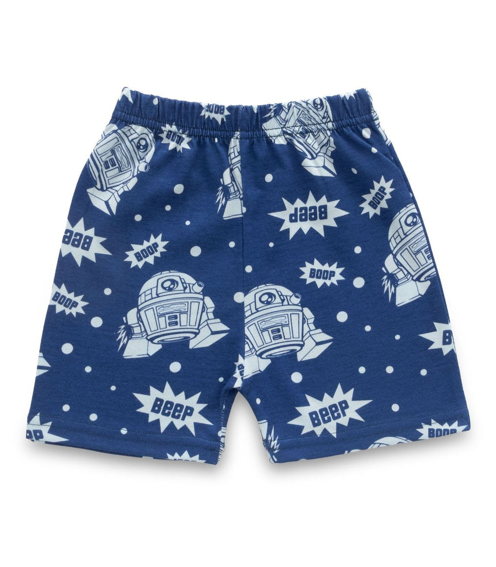 Alien Printed Blue Kids Clothing Set