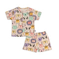 Animals Face Printed Baby Co-ord Set