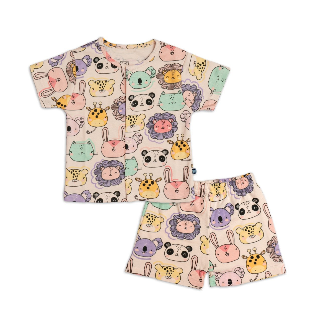 Animals Face Printed Baby Co-ord Set