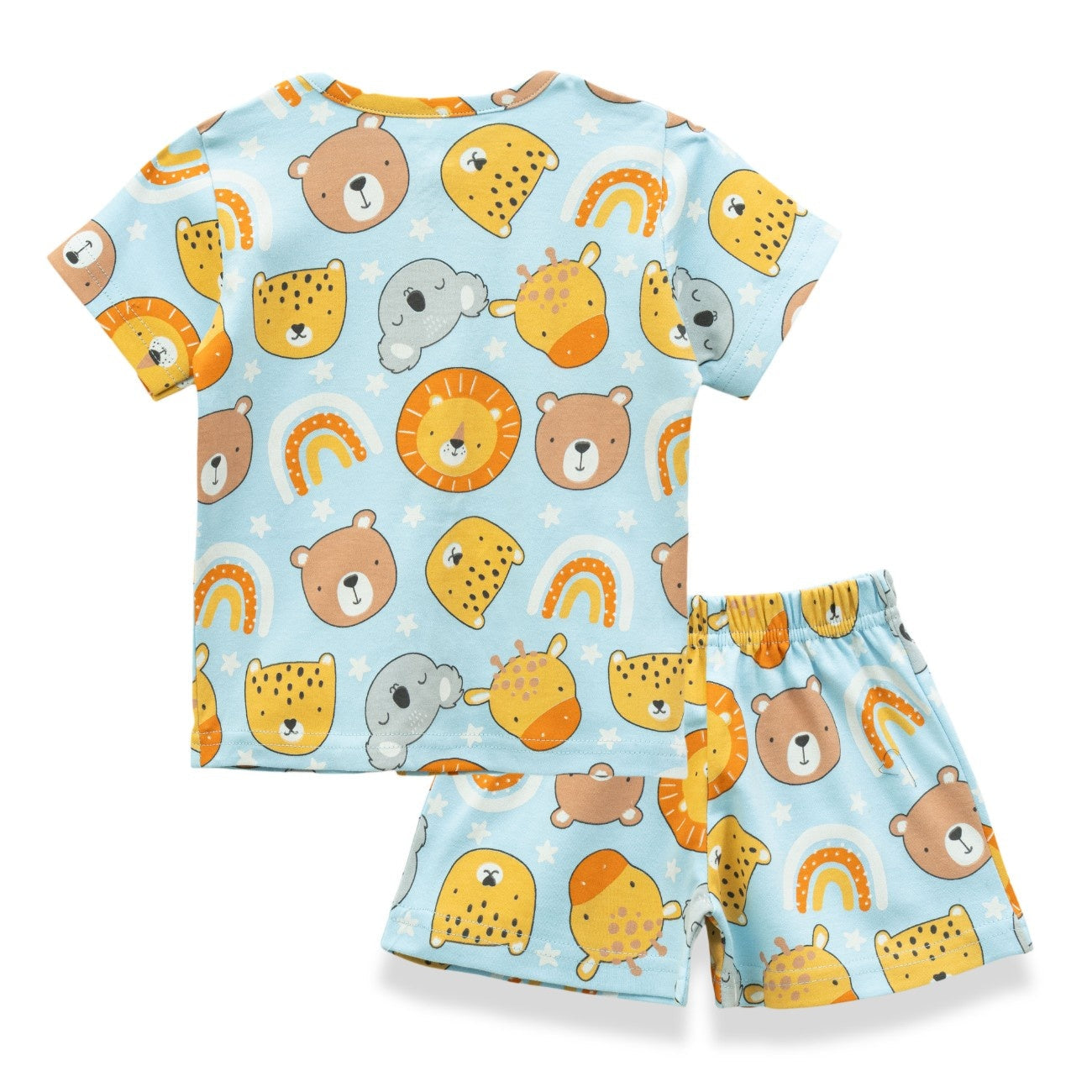 Forest Animals Face Printed Baby Clothing Set