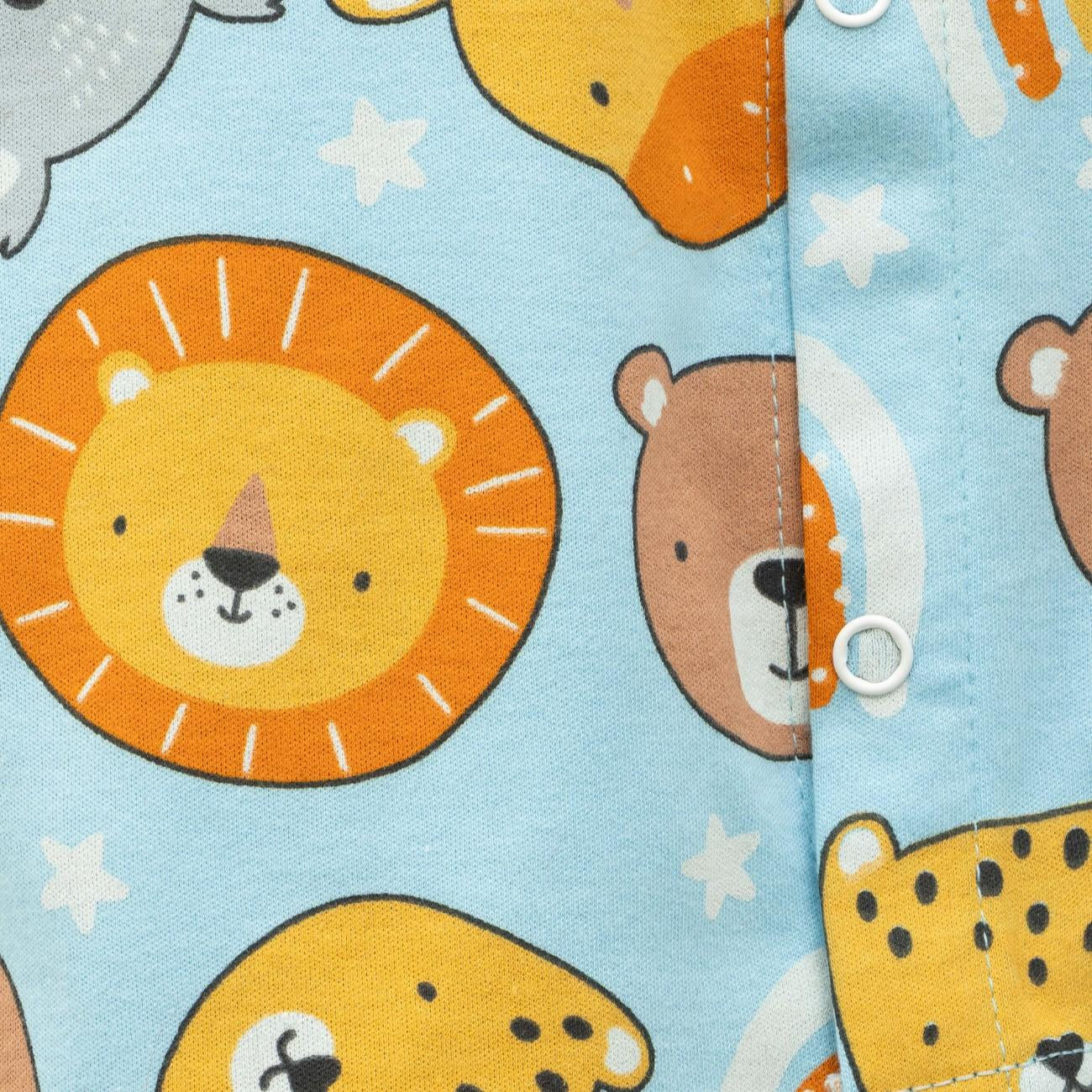 Forest Animals Face Printed Baby Clothing Set