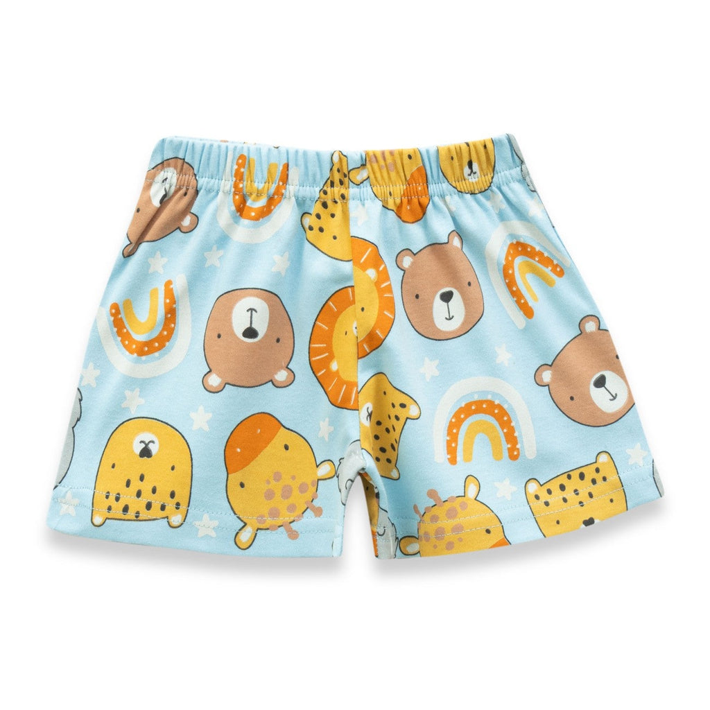 Forest Animals Face Printed Baby Clothing Set
