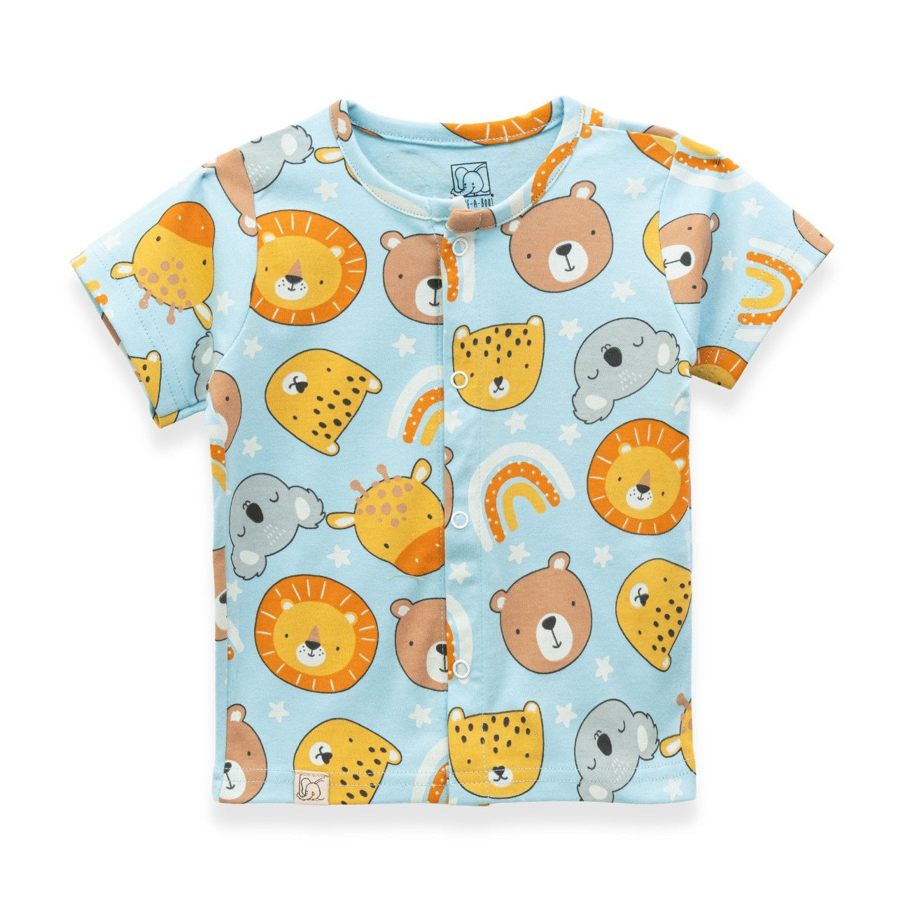 Forest Animals Face Printed Baby Clothing Set