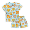 Forest Animals Face Printed Baby Clothing Set