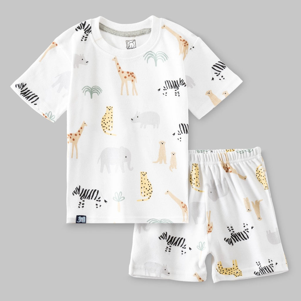 Jungle Crew White Kids Co-Ord Set
