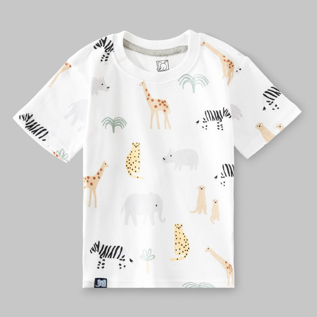 Jungle Crew White Kids Co-Ord Set