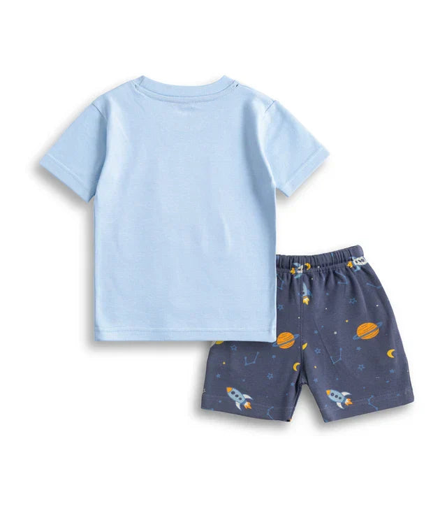 Astro Printed Blue Kids Co-Ord Set