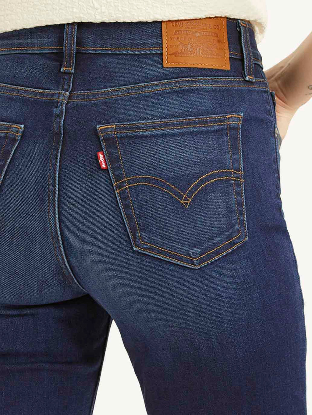 Women's 724 Dark Blue Straight Fit High Rise Jeans