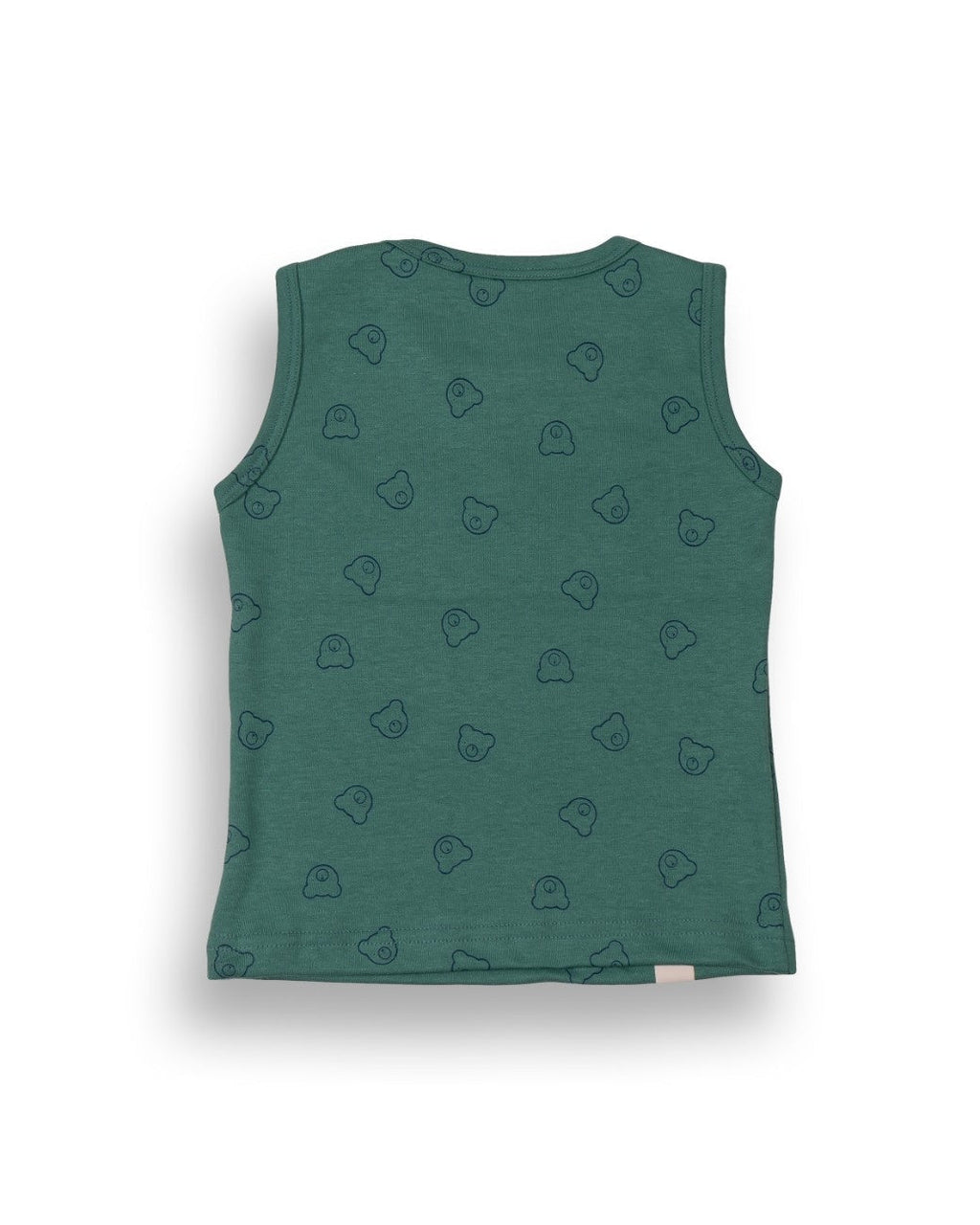Teddy Face Green Kids Clothing Set