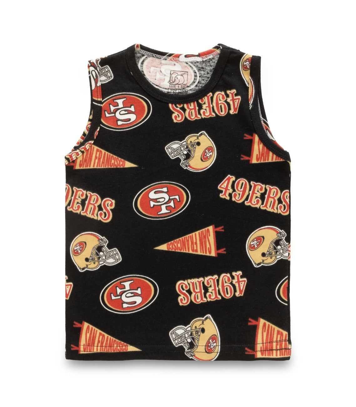 SF Printed Black Kids Clothing Set