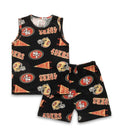 SF Printed Black Kids Clothing Set