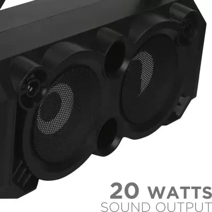 Party Pal 60 | Wireless Bluetooth Speaker with Powerful 20W R.M.S Sound, LED Lit, Microphone Jack for Karaoke