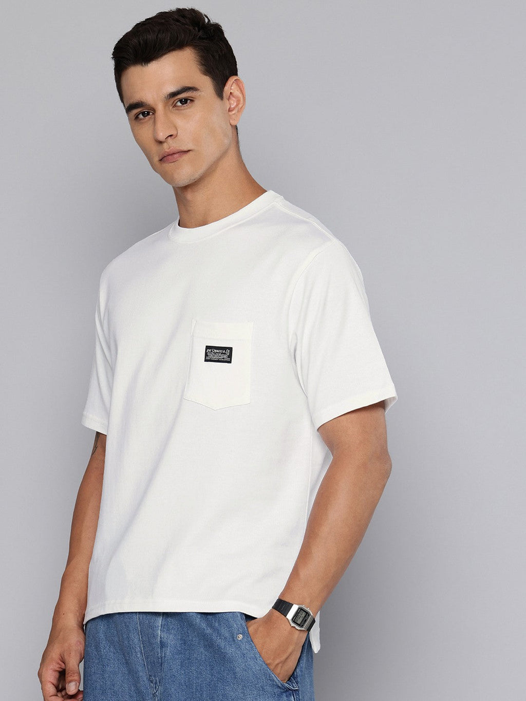 Men's Solid Crew Neck T-Shirt