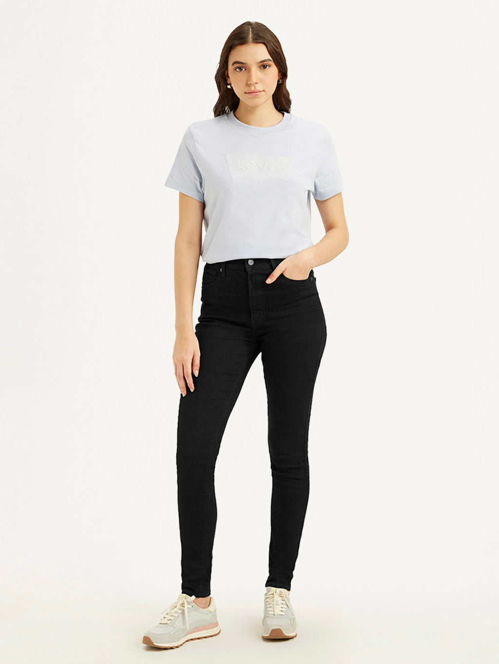 Women's Black Mile High Skinny Fit High Rise Jeans
