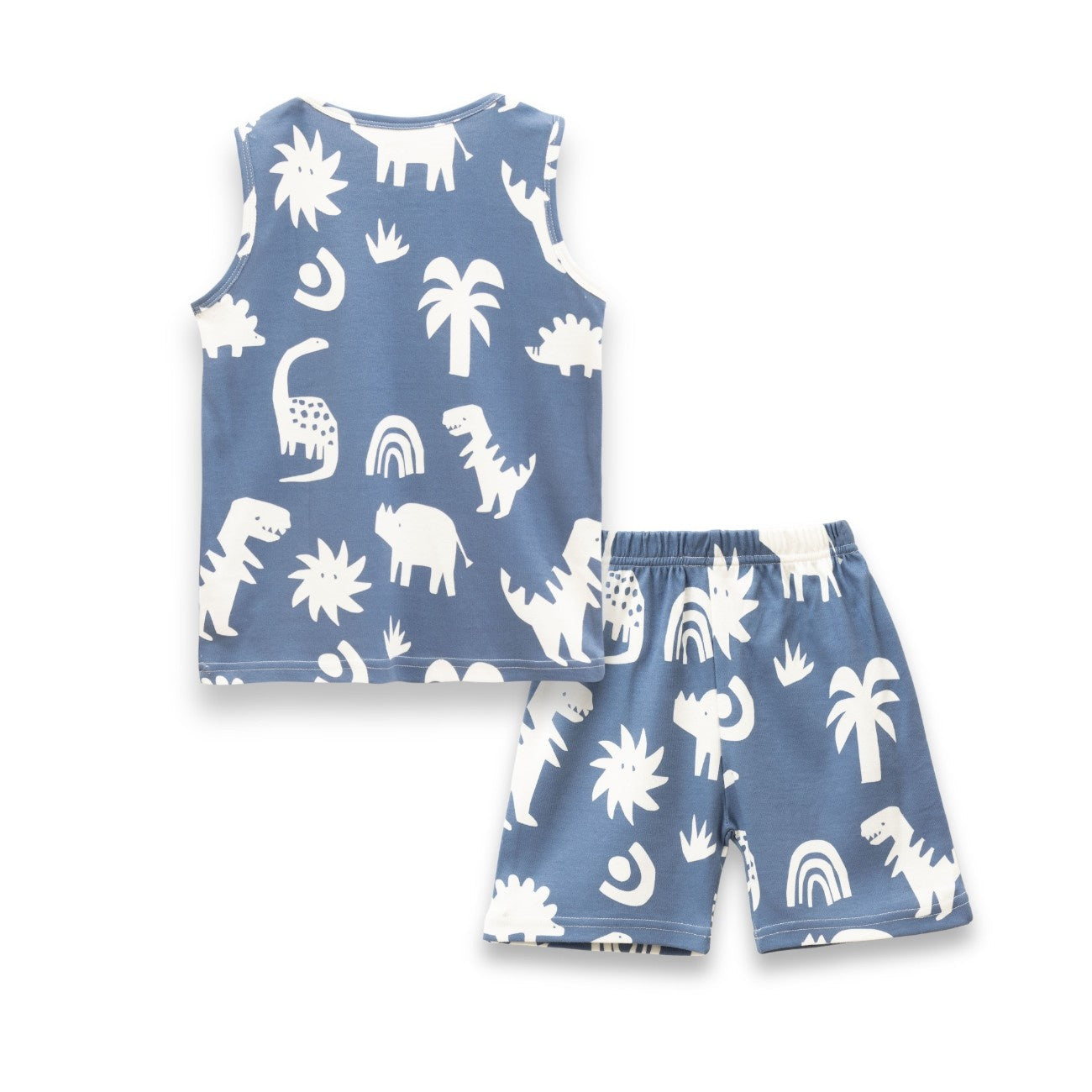 Dinosaur Silhoute Blue Kids Clothing Set