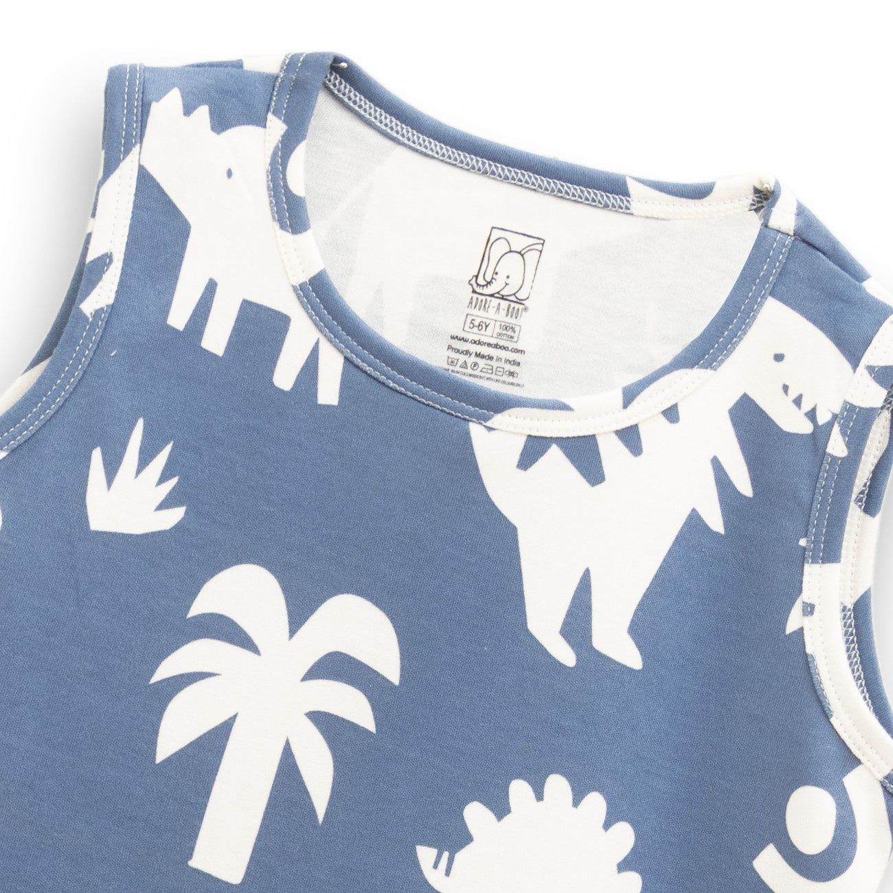 Dinosaur Silhoute Blue Kids Clothing Set